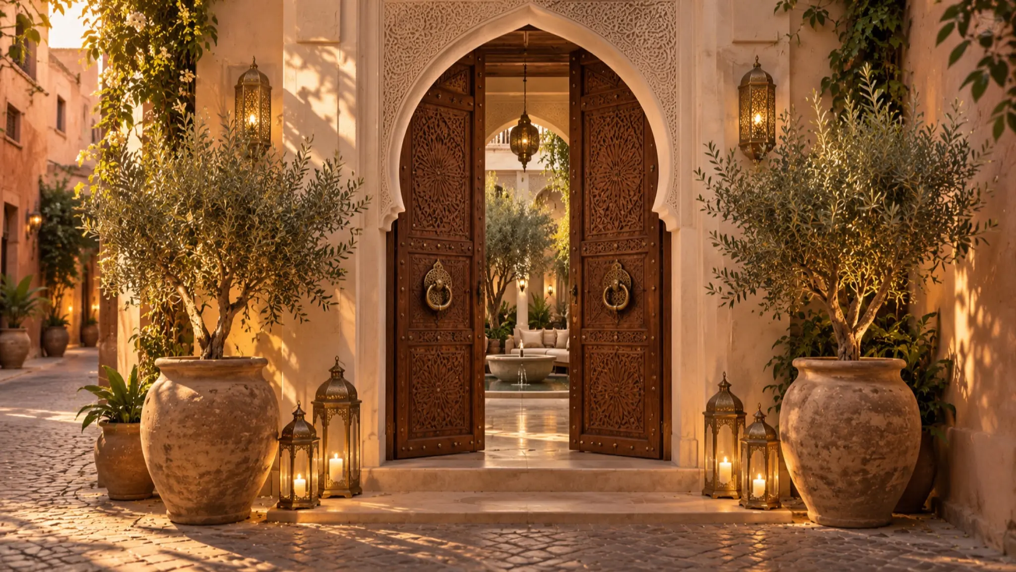 The riad's front door in the medina