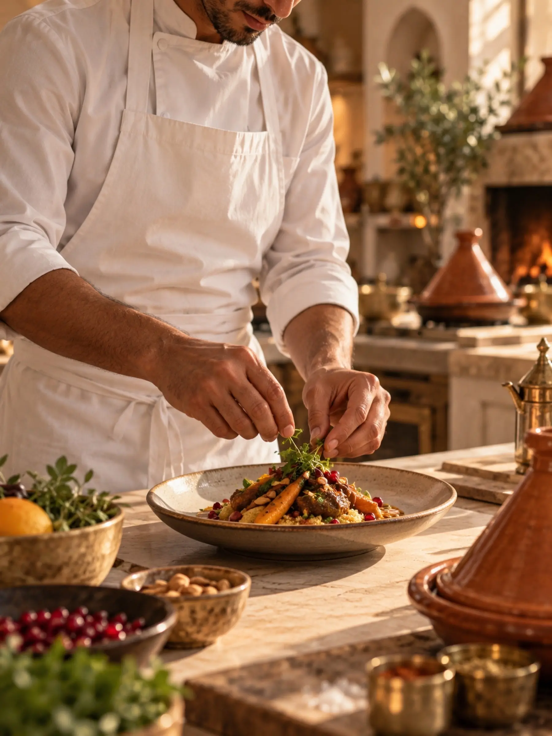 Our head chef plating
