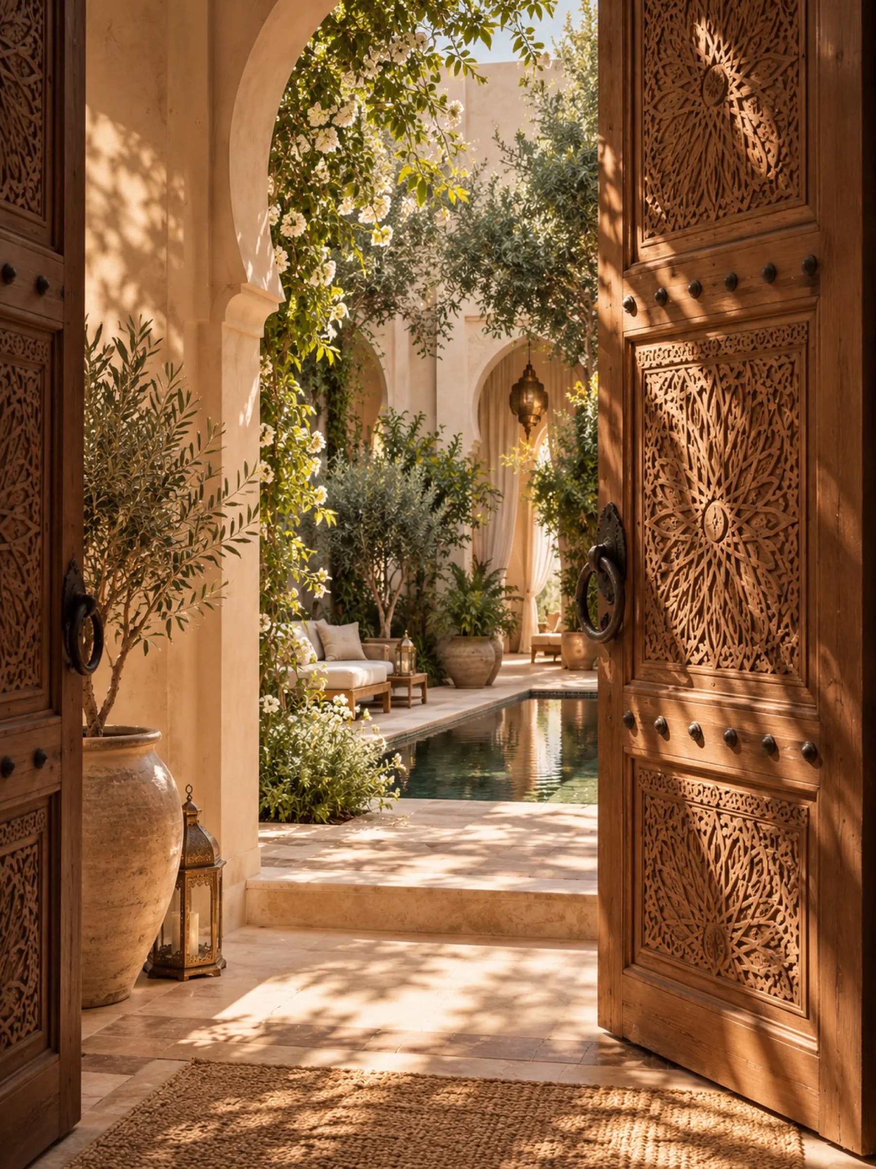 Cedar door to the garden